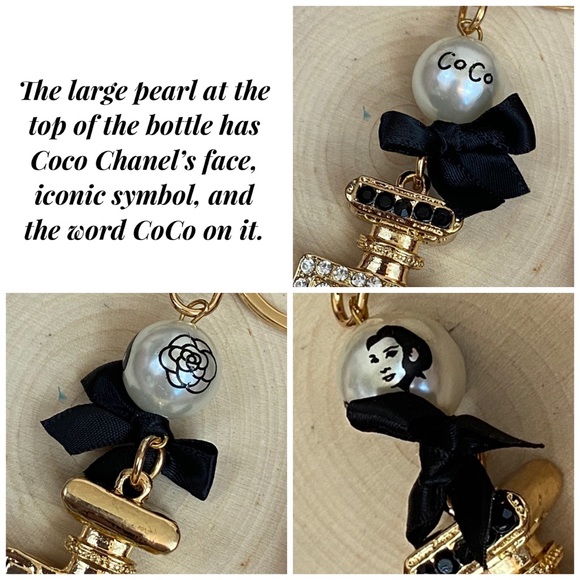 Chic Crystal Perfume Bottle Keychain Charm - Picture 15 of 16